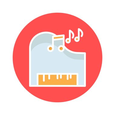 Kolayca düzenleyebilen veya düzenleyebilen elektrikli piyano vektörü simgesi