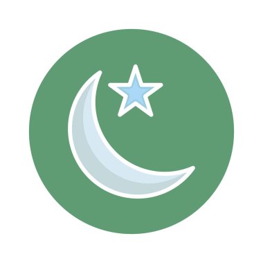 Ay ve yıldız vektörü simgesi kolayca değiştirilebilir ya da düzenlenebilir