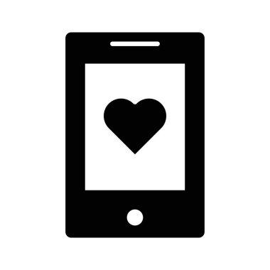 Kolayca değiştirebilen veya düzenleyebilen aygıt vektör simgesindeki kalp