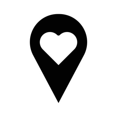 Kolayca değiştirebilen ya da düzenleyebilen favori konum vektörü simgesi