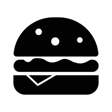 Biftek Burger Vektör simgesi Kolayca değiştirilebilir veya düzenlenebilir