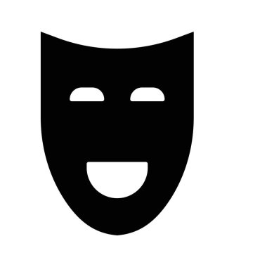   Kolayca düzenleyebilen ve düzenleyebilen doğum günü maskesi Vektör simgesi