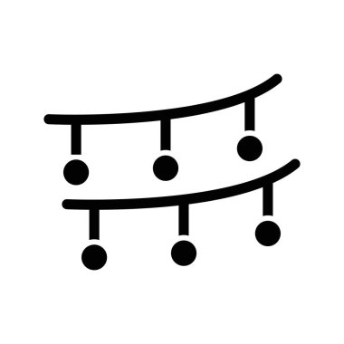 Kolayca düzenleyebilen ve düzenleyebilen kutlama ışıkları Vektör simgesi