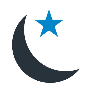 Ay ve yıldız vektörü simgesi kolayca değiştirilebilir ya da düzenlenebilir