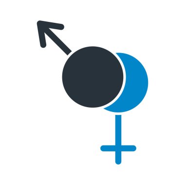 Kolayca değiştirebilen ya da düzenleyebilen kadın cinsiyet vektörü simgesi