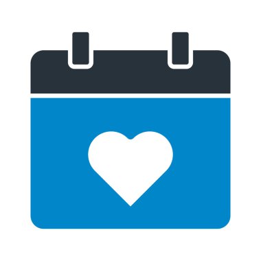 Kolayca düzenleyebilen veya düzenleyebilen kalp takvimi vektör simgesi