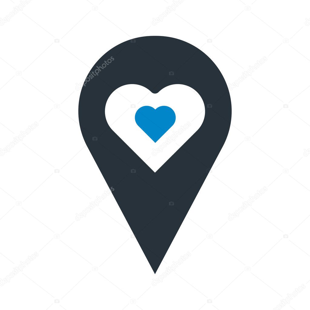 Favourite location Vector icon which can easily modify or edit
