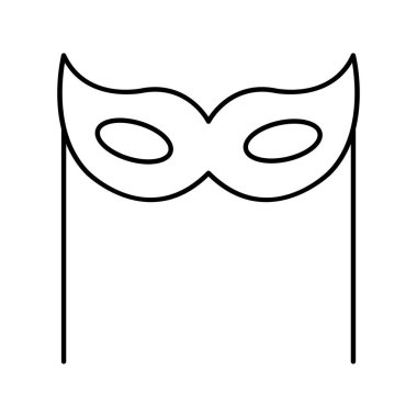 Kolayca değiştirebilen veya düzenleyebilen karnaval maskeli Vektör simgesi