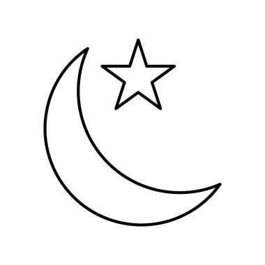 Ay ve yıldız vektörü simgesi kolayca değiştirilebilir ya da düzenlenebilir