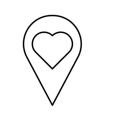 Kolayca değiştirebilen ya da düzenleyebilen favori konum vektörü simgesi