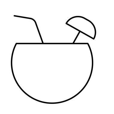 Hindistan cevizi su vektörü simgesi kolayca değiştirilebilir ya da düzenlenebilir