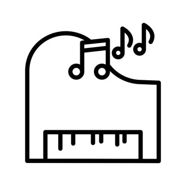 Kolayca düzenleyebilen veya düzenleyebilen elektrikli piyano vektörü simgesi