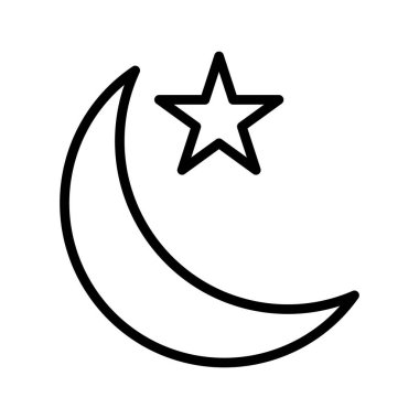 Ay ve yıldız vektörü simgesi kolayca değiştirilebilir ya da düzenlenebilir