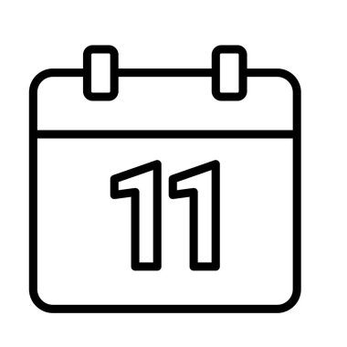 Kolayca düzenleyebilen veya düzenleyebilen 11 tarih takvimi vektör simgesi