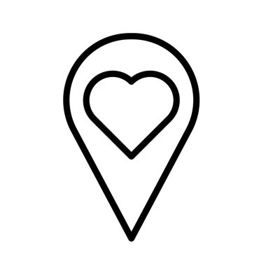 Kolayca değiştirebilen ya da düzenleyebilen favori konum vektörü simgesi