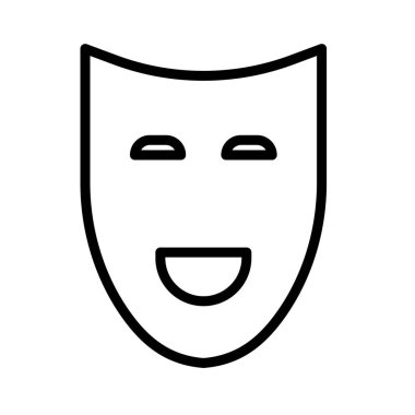   Kolayca düzenleyebilen ve düzenleyebilen doğum günü maskesi Vektör simgesi