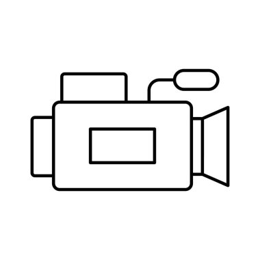 Kolayca düzenleyebilen ve düzenleyebilen film kamerası vektörü simgesi