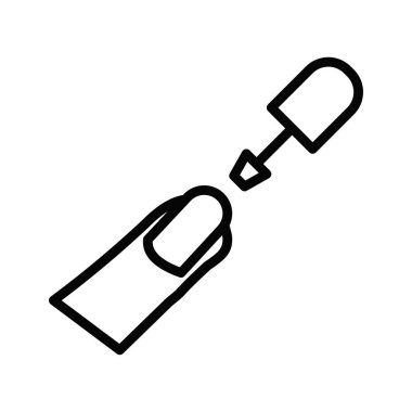 Kolayca değiştirebilen ya da düzenleyebilen tırnak boyası vektör simgesi