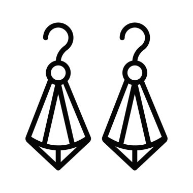 Kolayca değiştirebilen veya düzenleyebilen küpe vektörü simgesi