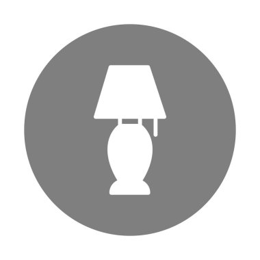 Yatağın yanındaki lamba vektör simgesi kolayca değiştirilebilir ya da düzenlenebilir