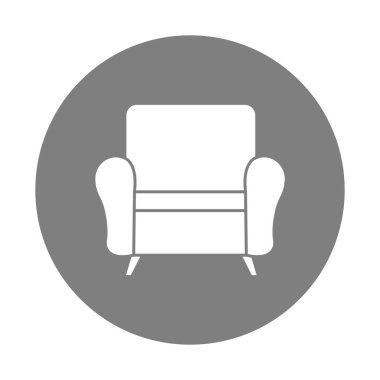 Kolayca düzenleyebilen ve düzenleyebilen tek koltuklu vektör simgesi