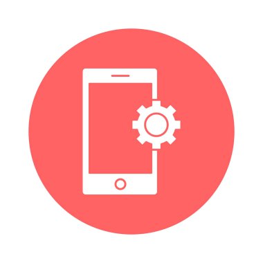 Kolayca değiştirebilen veya düzenleyebilen mobil ayarlar Vektör simgesi