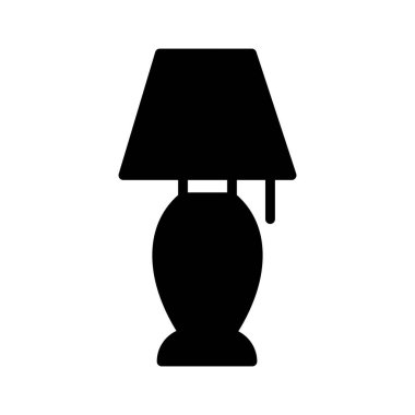 Yatağın yanındaki lamba vektör simgesi kolayca değiştirilebilir ya da düzenlenebilir