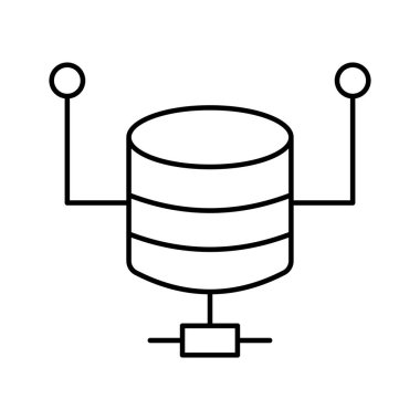 Veritabanı Yazılım Vektörü simgesi kolayca düzenleyebilir ya da değiştirebilir