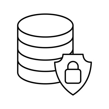 Kolayca düzenleyebilen ve düzenleyebilen Veri Koruma Vektörü simgesi