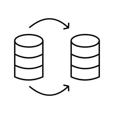 Kolayca düzenleyebilen ve düzenleyebilen Veri İletişim Vektörü simgesi