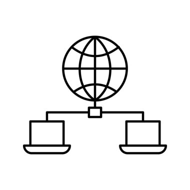 Kolayca düzenleyebilen ya da düzenleyebilen Bilgisayar Ağı Vektörü simgesi