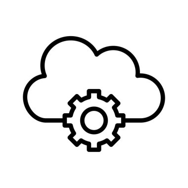 Kolayca düzenleyebilen ya da düzenleyebilen bulut hesap vektörü simgesi