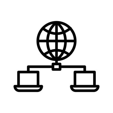 Kolayca düzenleyebilen ya da düzenleyebilen Bilgisayar Ağı Vektörü simgesi