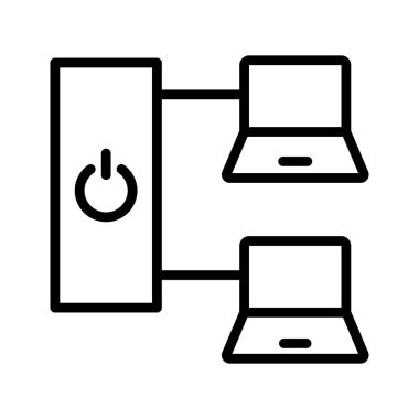 Kolayca düzenleyebilen ya da düzenleyebilen Bilgisayar Ağı Vektörü simgesi