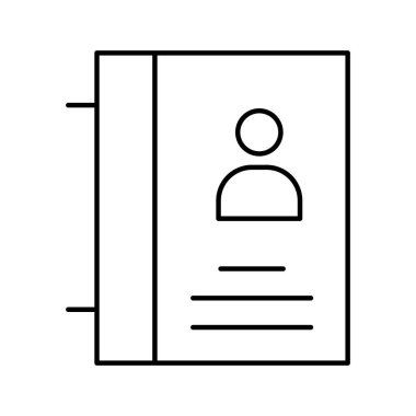 Kolayca düzenleyebilen ya da düzenleyebilen Adres Defteri Vektör simgesi