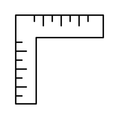 Kolayca düzenleyebilen ondalık cetvel vektör simgesi