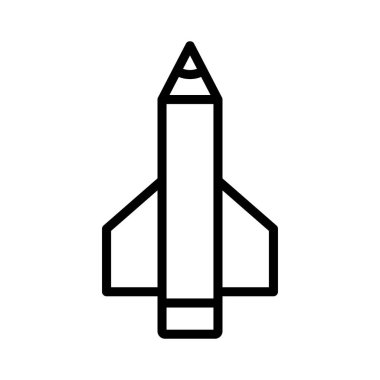 Kolayca düzenleyebilen ve düzenleyebilen Füze Vektörü simgesi