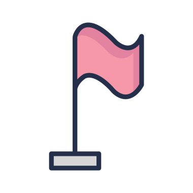 Kolayca düzenleyebilen ve düzenleyebilen hedef bayrak vektör simgesi