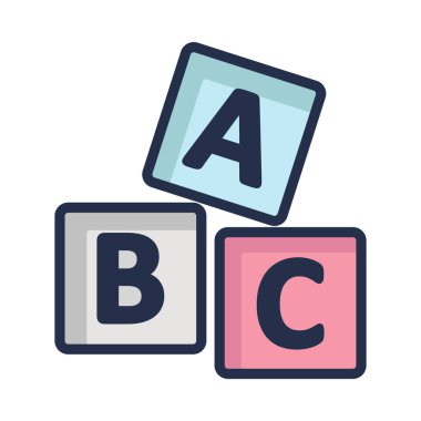 Kolayca değiştirebilen veya düzenleyebilen Abc küp Vektör simgesi