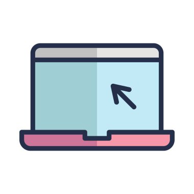 Kolayca değiştirebilen ya da düzenleyebilen dizüstü bilgisayar vektörü simgesi