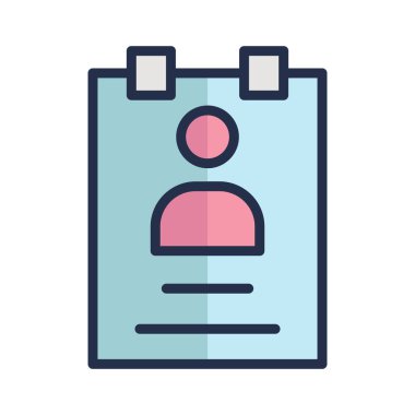 Kolayca düzenleyebilen ya da düzenleyebilen İşçi Kart Vektörü simgesi