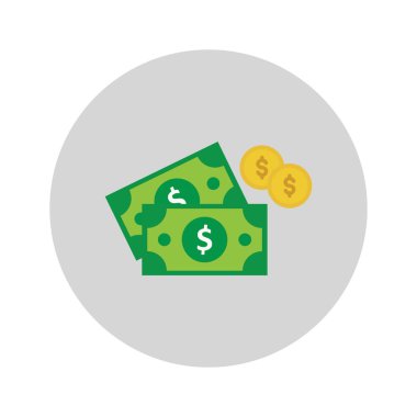 Banknotes Renk Vektörü Simgesi Kolayca düzenleyebilen