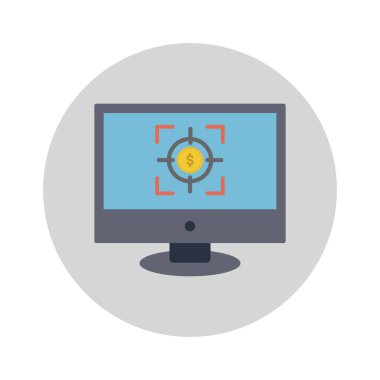 Satış hedefi Renk Vektörü Simgesi Kolayca düzenlenebilir