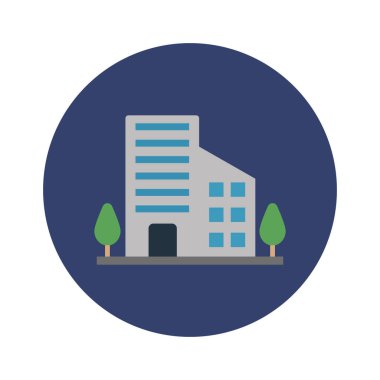 Ticaret Merkezi Renk Vektörü Simgesi Kolayca değiştirilebilir veya düzenlenebilir