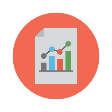 İş Raporu Renk Vektörü Simgesi Kolayca düzenleyebilen