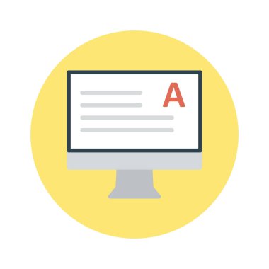 Renk Vektörü Simgesi Yazısı Kolayca düzenlenebilir