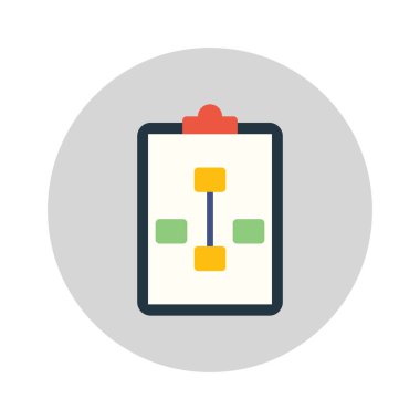 Kolayca düzenleyebilen veya düzenleyebilen iş şeması Renk Vektörü Simgesi