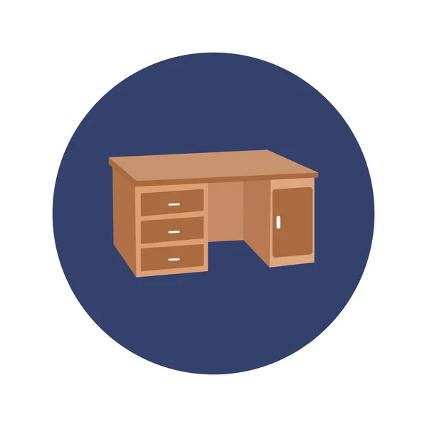 Bureau Color Vector Icon Che Può Facilmente Modificare Modificare — Vettoriale Stock