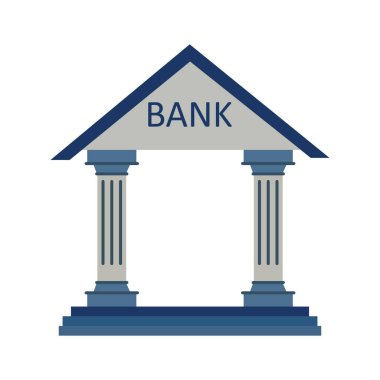 Banka binası Renk Vektörü Simgesi Kolayca düzenleyebilen