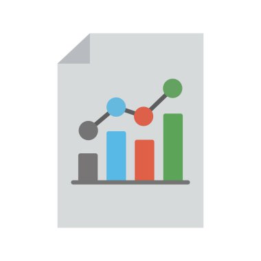 İş Raporu Renk Vektörü Simgesi Kolayca düzenleyebilen